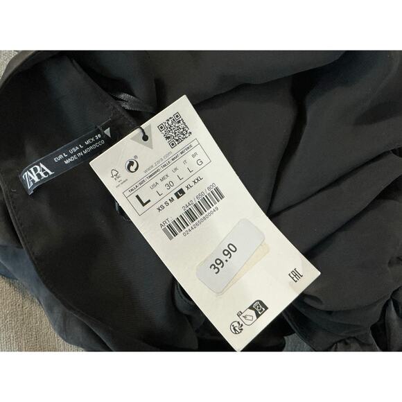 Zara black satin effect halter top | Large - Picture 6 of 6